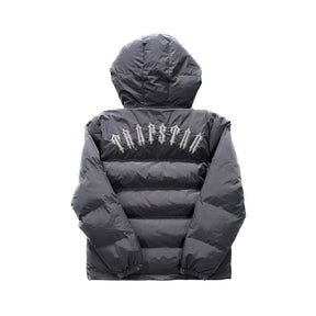 TRAPSTAR DETACHABLE HOODED PUFFER JACKET STONE