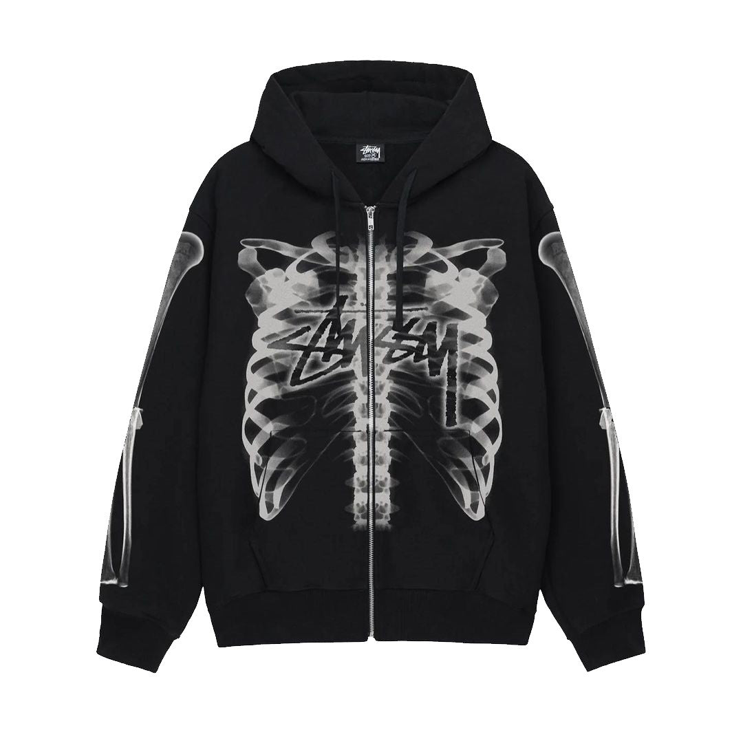 STUSSY FW23 RIB GAGE ZIP HOODIE