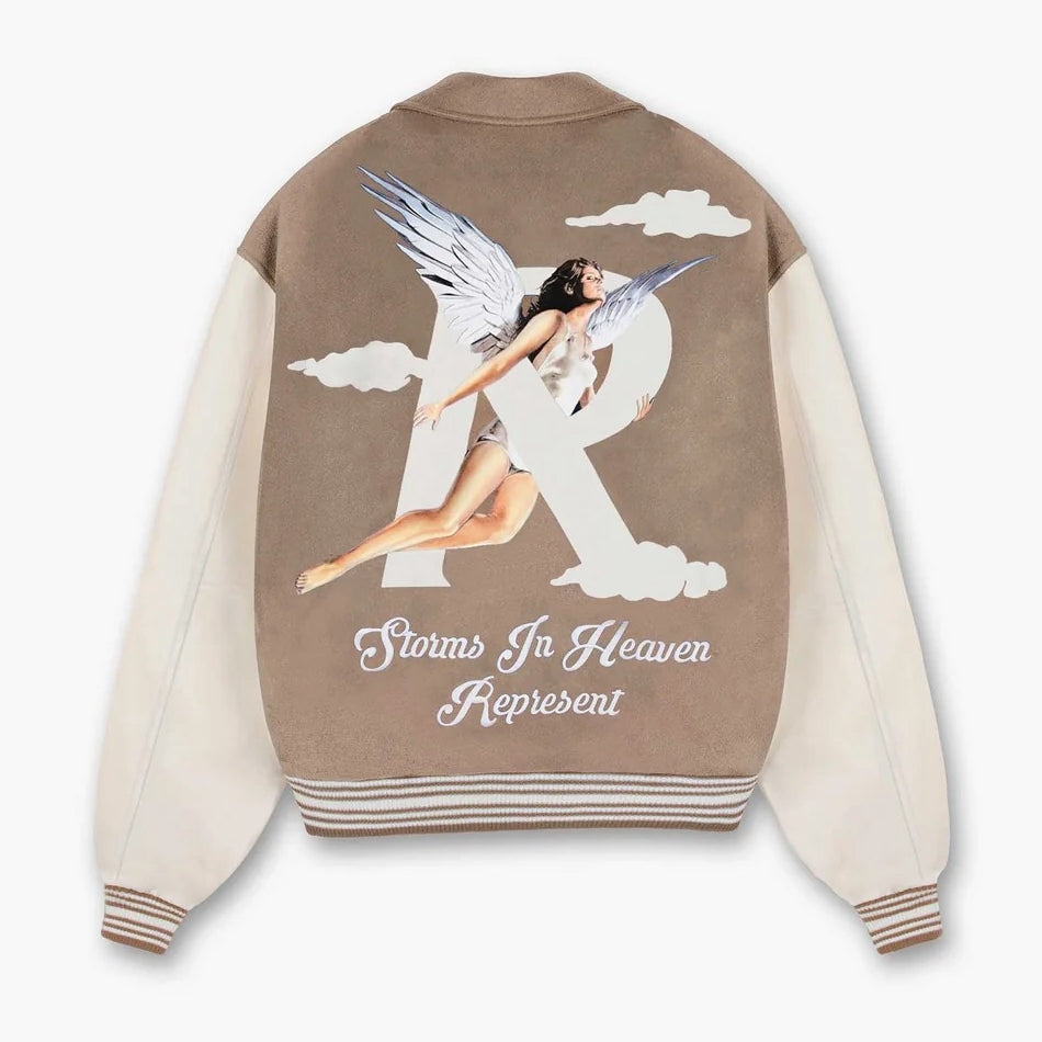 REPRESENT STORMS IN HEAVEN VARSITY JACKET